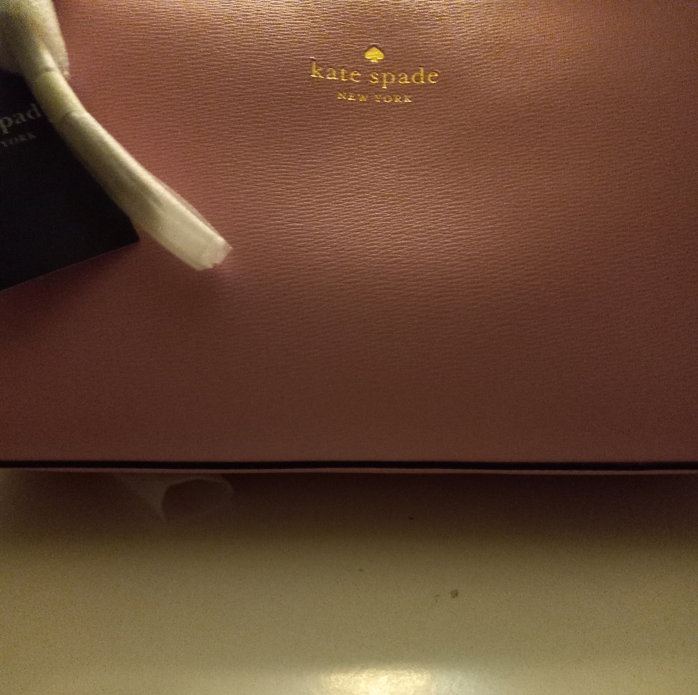 New,with tag Kate Spade pink crossbody soft pvc bag with 24inch length strap. - Picture 7 of 7